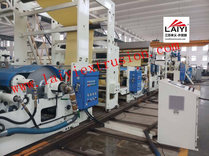 High Precision Adhesive Coating Automatic Paper Lamination Machine 45-55kw Extruder Power 0